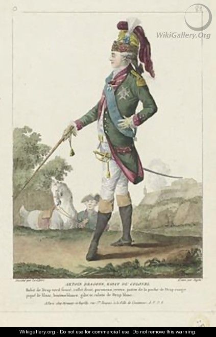 Uniform of a Colonel in the Artois Dragoons - (after) Le Clerc, Pierre Thomas