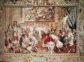 Louis XIV 1638-1715 visiting the Gobelins factory - (after) Le Brun, Charles
