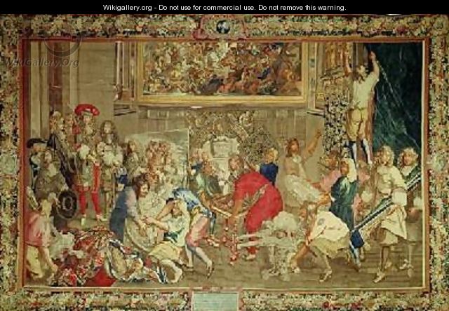 Louis XIV 1638-1715 visiting the Gobelins factory - Charles Le Brun