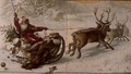 Santa Claus driving his sleigh through the snow - John Lawson