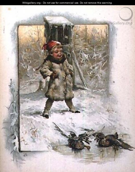 Jack Frost Little boy watching ducks on the ice - John Lawson