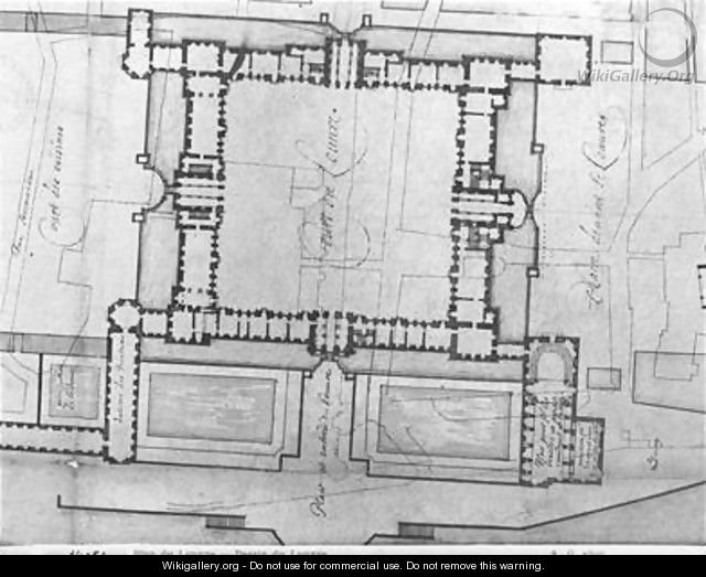 Design for the eastern buildings of the Louvre - Louis Le Vau