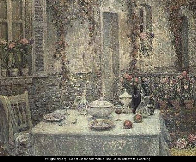 The White Tablecloth - Henri Eugene Augustin Le Sidaner