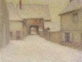 Snow the Old Village Gerberoy - Henri Eugene Augustin Le Sidaner