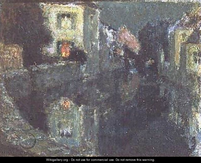The Canal at Night - Henri Eugene Augustin Le Sidaner