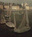 Brittany Port by Moonlight - Henri Eugene Augustin Le Sidaner
