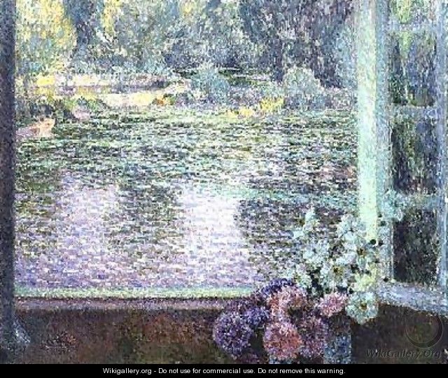 A Window on the River - Henri Eugene Augustin Le Sidaner