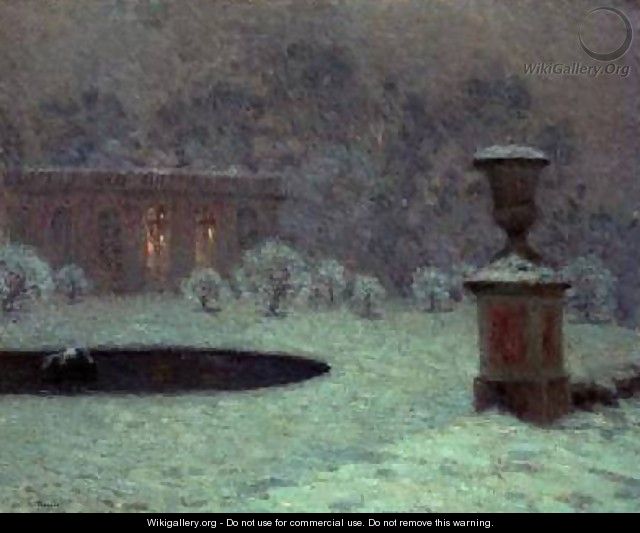 The Trianon Under Snow - Henri Eugene Augustin Le Sidaner