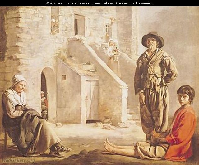 Peasants Before their House - Louis Le Nain