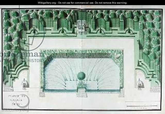 Design for a water garden at Versailles - Andre Le Notre