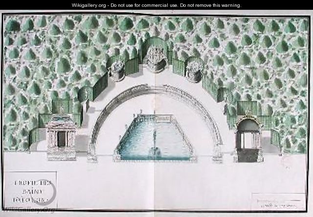 Design for the Baths of Apollo at Versailles - Andre Le Notre