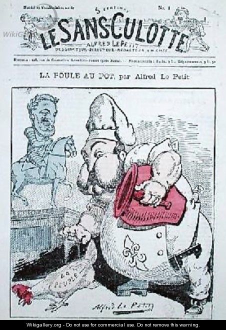 Le Poule au Pot caricature of Henri Charles Ferdinand Marie Dieudonne 1820-83 Count of Chambord - Alfred Le Petit