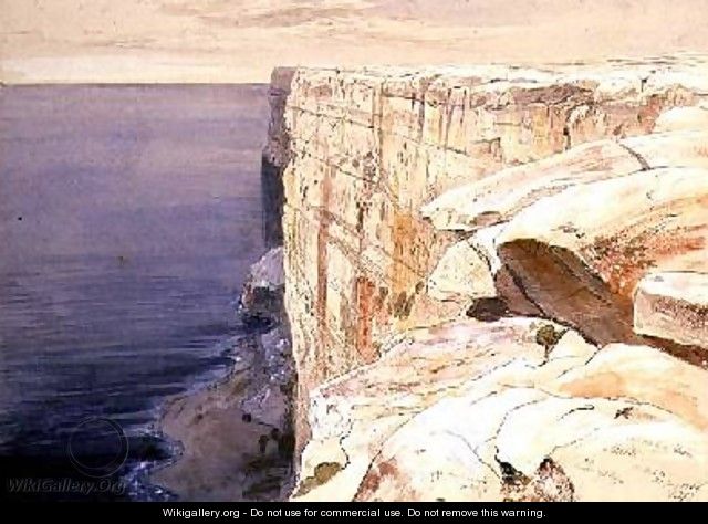 The Rocks near Garf Hasan Malta - Edward Lear
