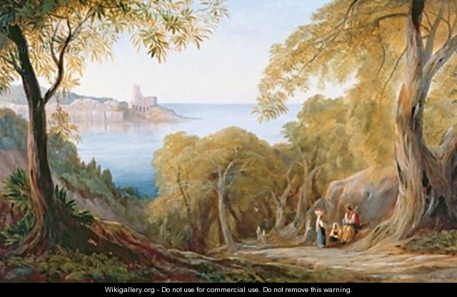Landscape with View of Lerici - Edward Lear