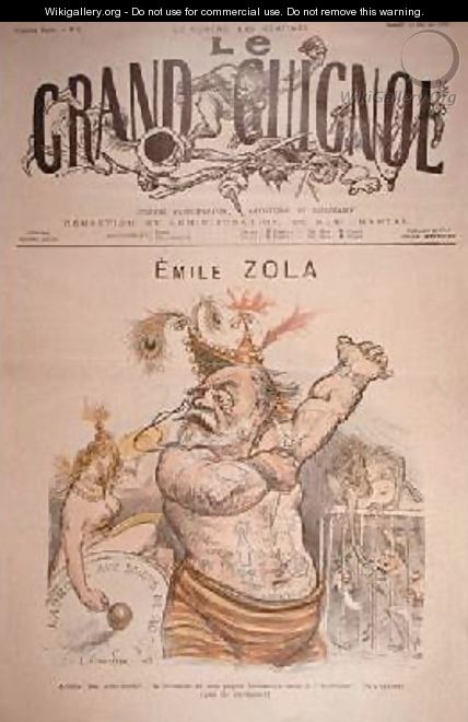 Caricature of Emile Zola 1840-1902 - Charles Leandre