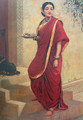 Lady Going for Pooja - Raja Ravi Varma