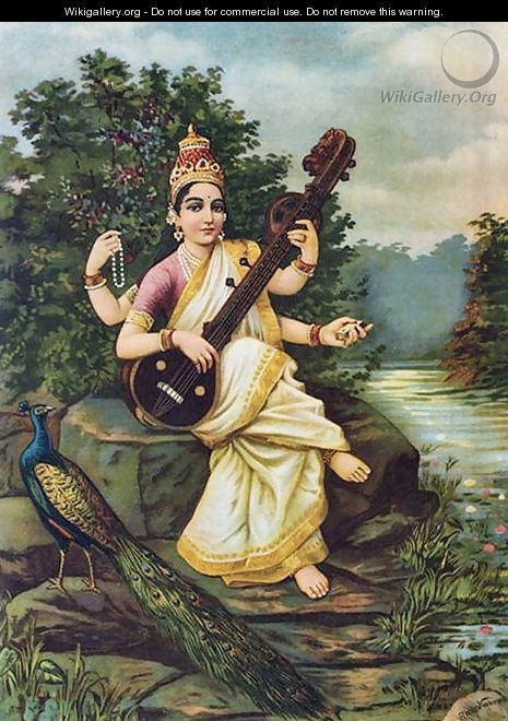 Goddess Saraswathi 2 - Raja Ravi Varma