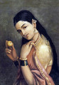 Lady Holding a Fruit - Raja Ravi Varma