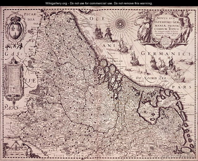 Map of the Province of United Netherlands - Pieter van der Keere