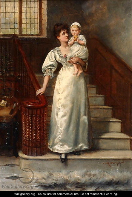 On the Staircase - George Goodwin Kilburne