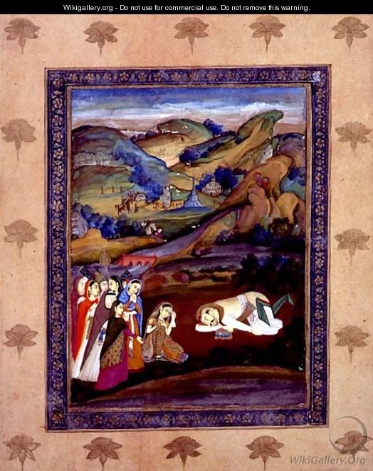 The death of Farhad on Mount Behistan - Mir Kalan Khan