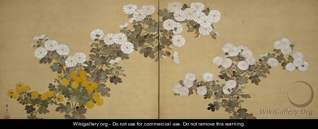 Chrysanthemums Edo period - Suzuki Kiitsu