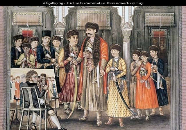 Shuja ud daula Nawab of Oudh 1754-75 and his Ten Sons - (after) Kettle, Tilly