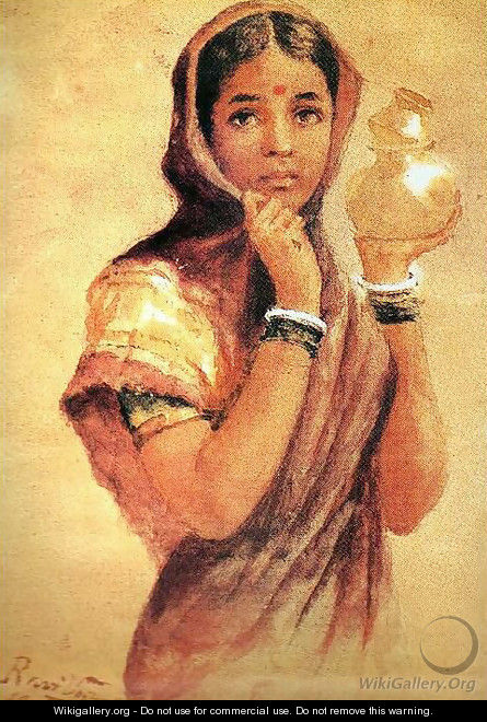 The Milkmaid - Raja Ravi Varma