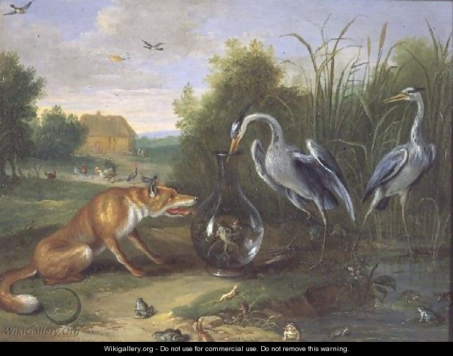 The Heron and the Fox - Jan van Kessel