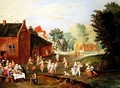 Peasants Feasting in a Village - Jan van Kessel