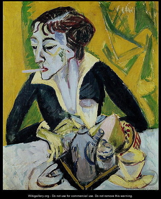 Erna with Cigarette - Ernst Ludwig Kirchner