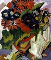 Bouquet of Flowers with a Sugar Bowl - Ernst Ludwig Kirchner