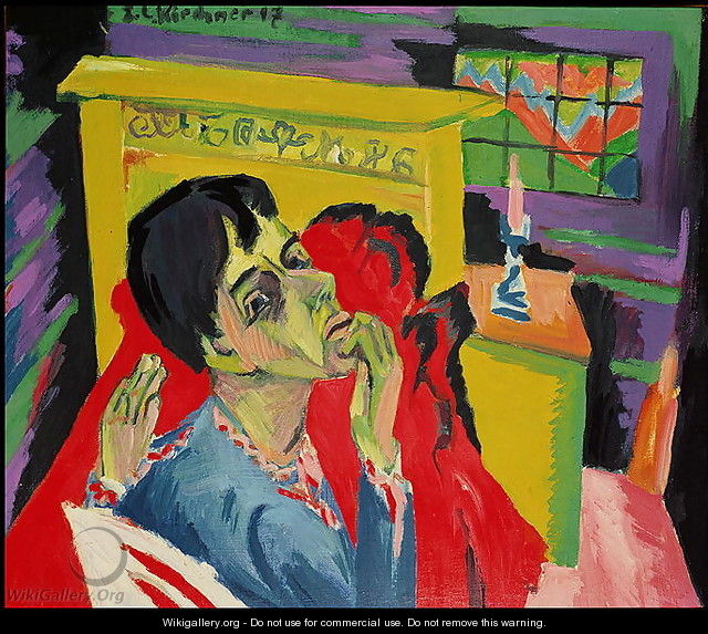Self Portrait as an Invalid - Ernst Ludwig Kirchner