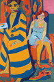 Self Portrait with a Model - Ernst Ludwig Kirchner