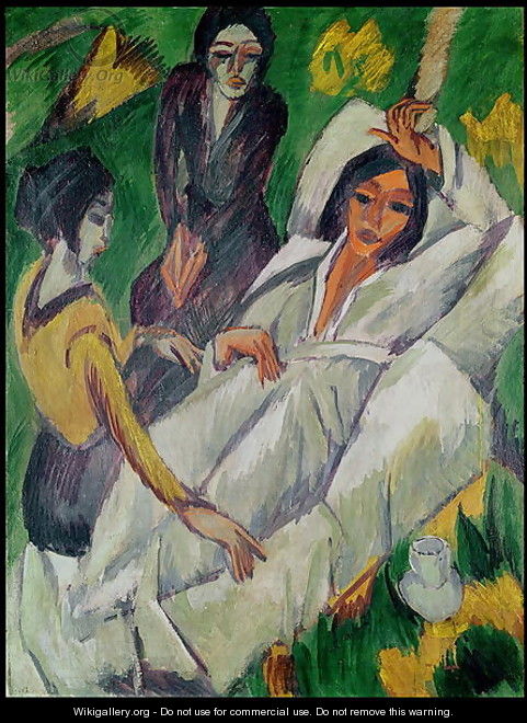 Woman at Tea Time Sick Woman - Ernst Ludwig Kirchner