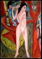 Nude Woman Combing Her Hair - Ernst Ludwig Kirchner