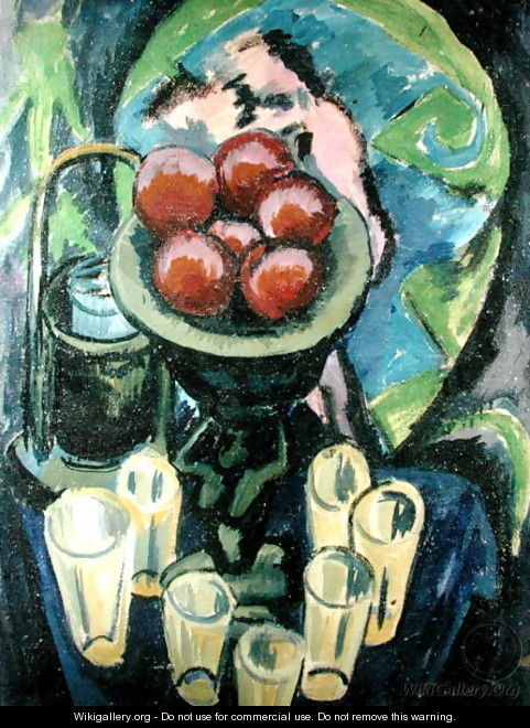 Still Life with Glasses - Ernst Ludwig Kirchner