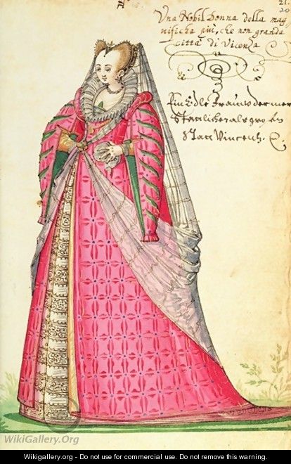 Noble Lady from Vincenza from Kippells Costume Book - Niclauss Kippell