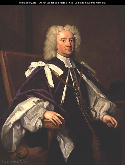 Portrait of Sir Jonathan Trelawny successively Bishop of Bristol Exeter and Winchester - Sir Godfrey Kneller