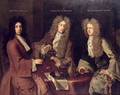 Portrait of Evelyn 1st Duke of Kingston Charles Earl of Burlington and John Lord Berkeley of Stratton - Sir Godfrey Kneller