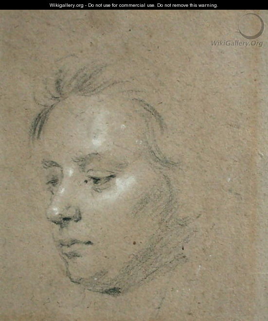 Sketch of the Head of as Young Boy - Sir Godfrey Kneller