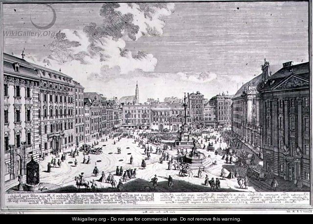 View of a square in Vienna - (after) Kleiner, Salomon