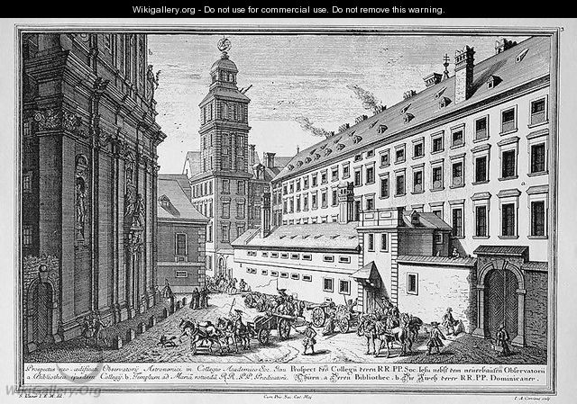 View of the new Observatory in the Jesuit College Vienna - (after) Kleiner, Salomon