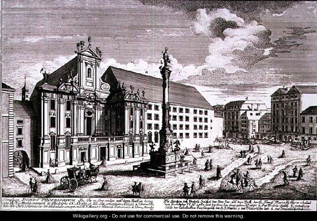View of the Am Hof square showing the Mariensaule or Column of Our Lady - (after) Kleiner, Salomon