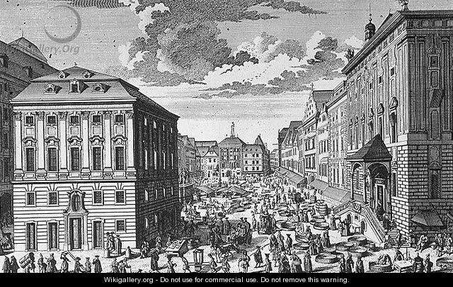 View of the High Marketplace Vienna - (after) Kleiner, Salomon