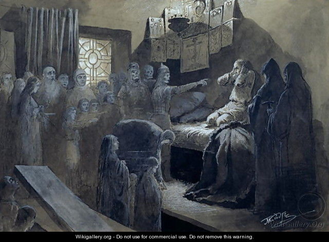 Ivan IV 1530-84 the Terrible Visited by the Ghosts of Those He Murdered - Baron Mikhail Petrovich Klodt von Jurgensburg