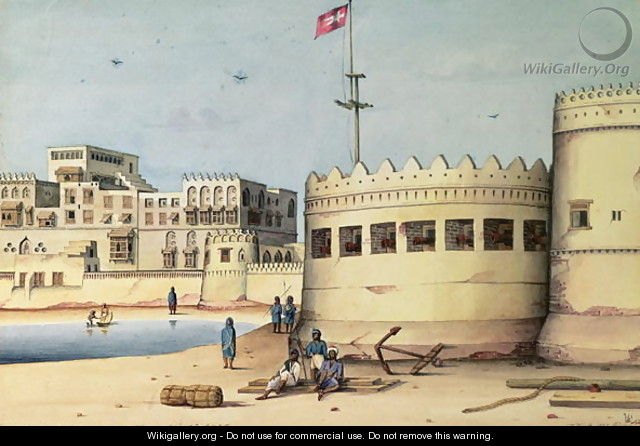 View of Mocha from the Jetty from an Original drawing by Lieutenant Carlefs IN - J. Kirk