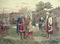 The Grand Duke Meeting with the People of a Slav Town in the 9th century - Aleksei Danilovich Kivshenko