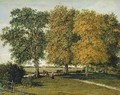 Herder with Cattle beneath Autumnal Trees - Wilhelm Alexander Kobell