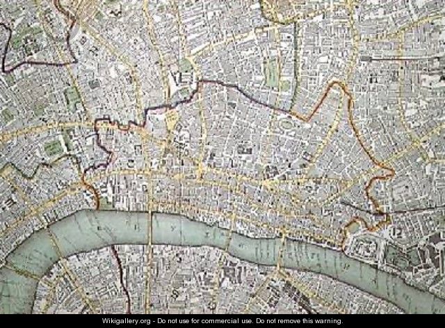 Map of London - Charles Knight